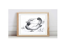 Load image into Gallery viewer, Duck Wall Art | Charcoal Drawing | Gallery Wall Art | Fanciful Art Drawing | Modern Farmhouse | Vintage Style Duck Art | Holiday Gift
